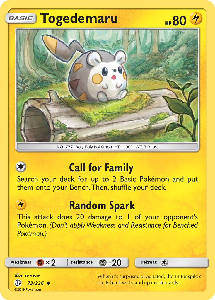 Togedemaru (73/236) [Sun & Moon: Cosmic Eclipse] | North of Exile Games