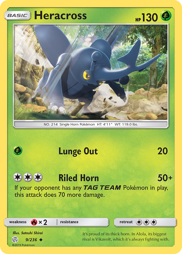 Heracross (9/236) [Sun & Moon: Cosmic Eclipse] | North of Exile Games