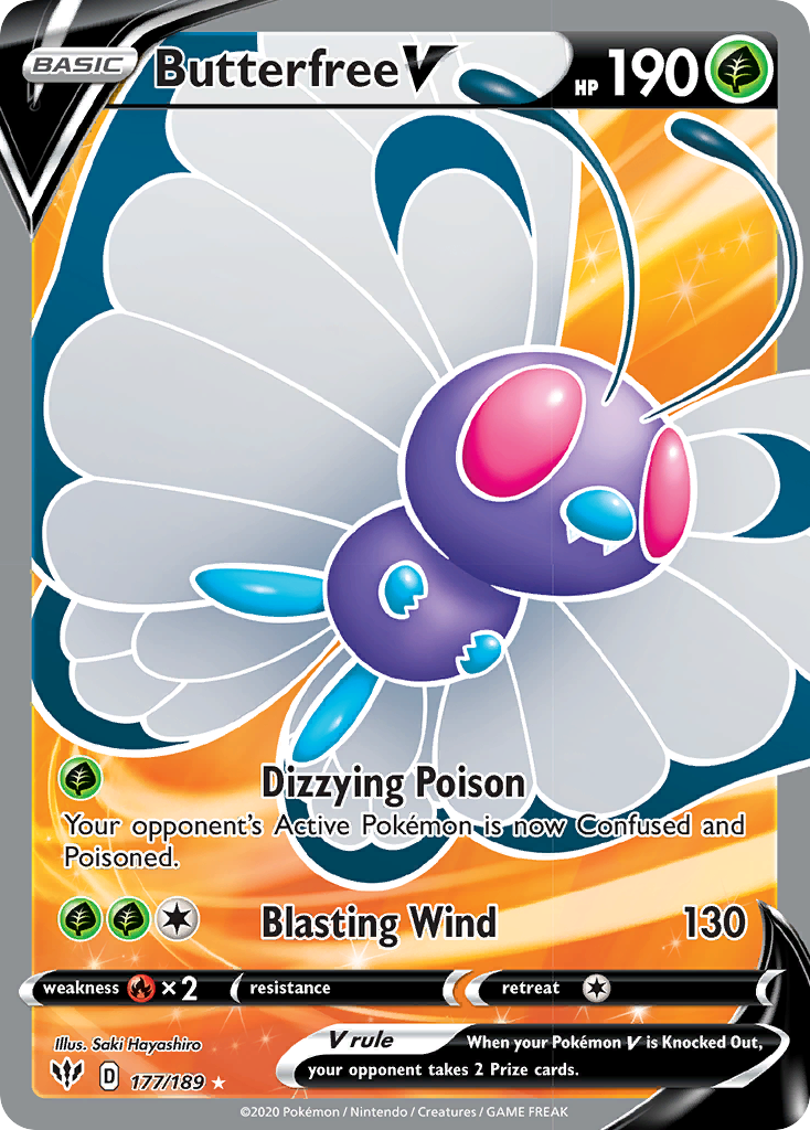 Butterfree V (177/189) [Sword & Shield: Darkness Ablaze] | North of Exile Games