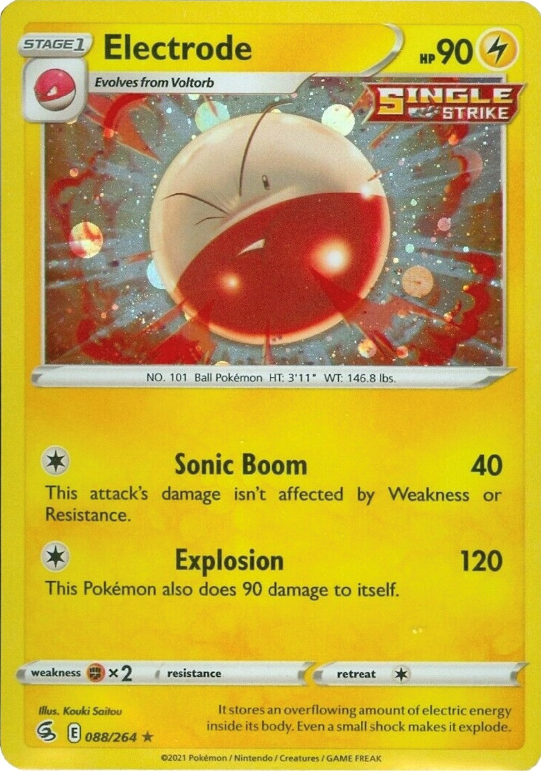 Electrode (088/264) (Cosmos Holo) [Sword & Shield: Fusion Strike] | North of Exile Games