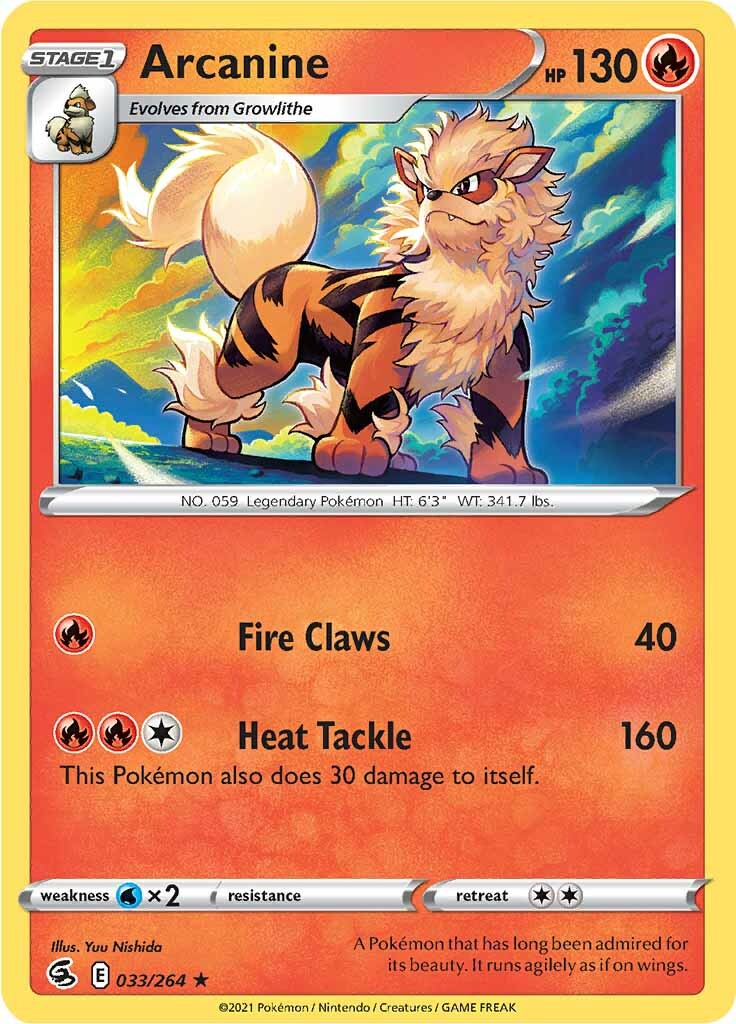 Arcanine (033/264) [Sword & Shield: Fusion Strike] | North of Exile Games