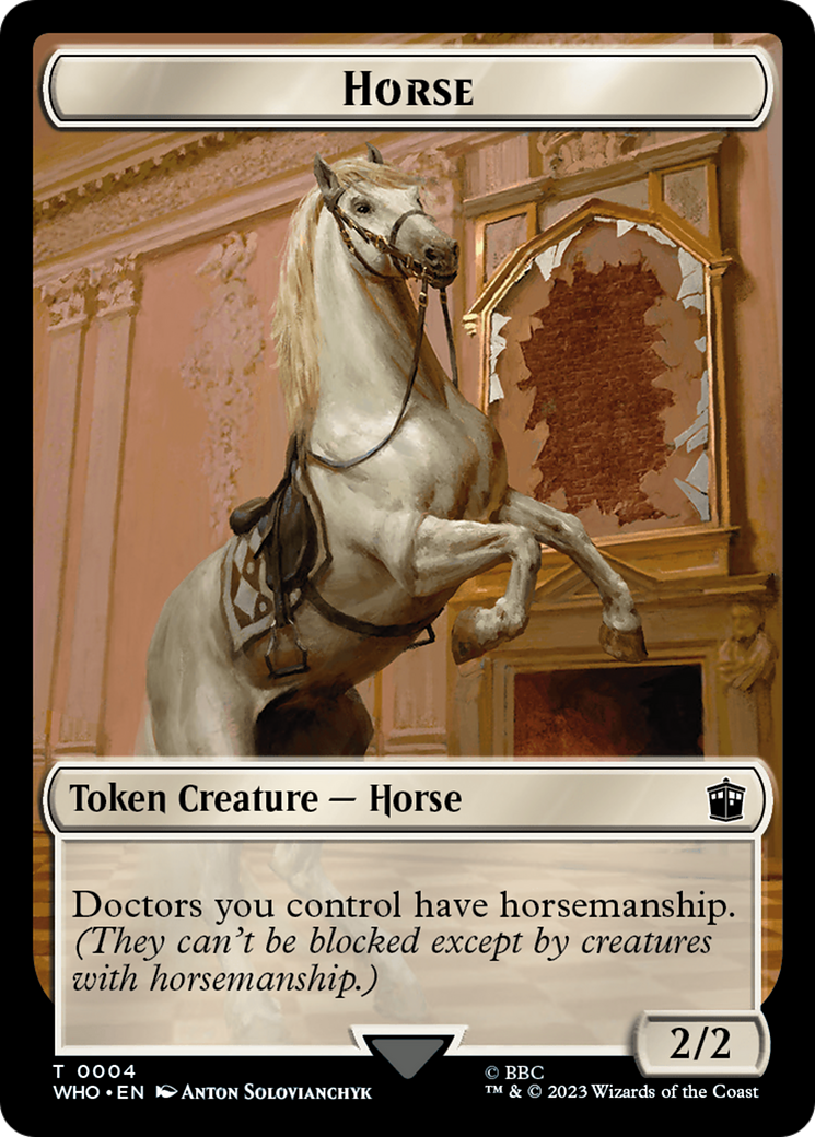 Horse // Treasure (0028) Double-Sided Token [Doctor Who Tokens] | North of Exile Games