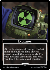 Radiation // Treasure (018) Double-Sided Token [Fallout Tokens] | North of Exile Games