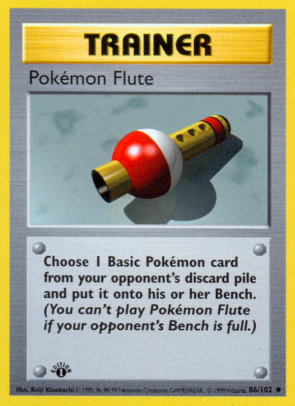 Pokemon Flute (86/102) (Shadowless) [Base Set 1st Edition] | North of Exile Games