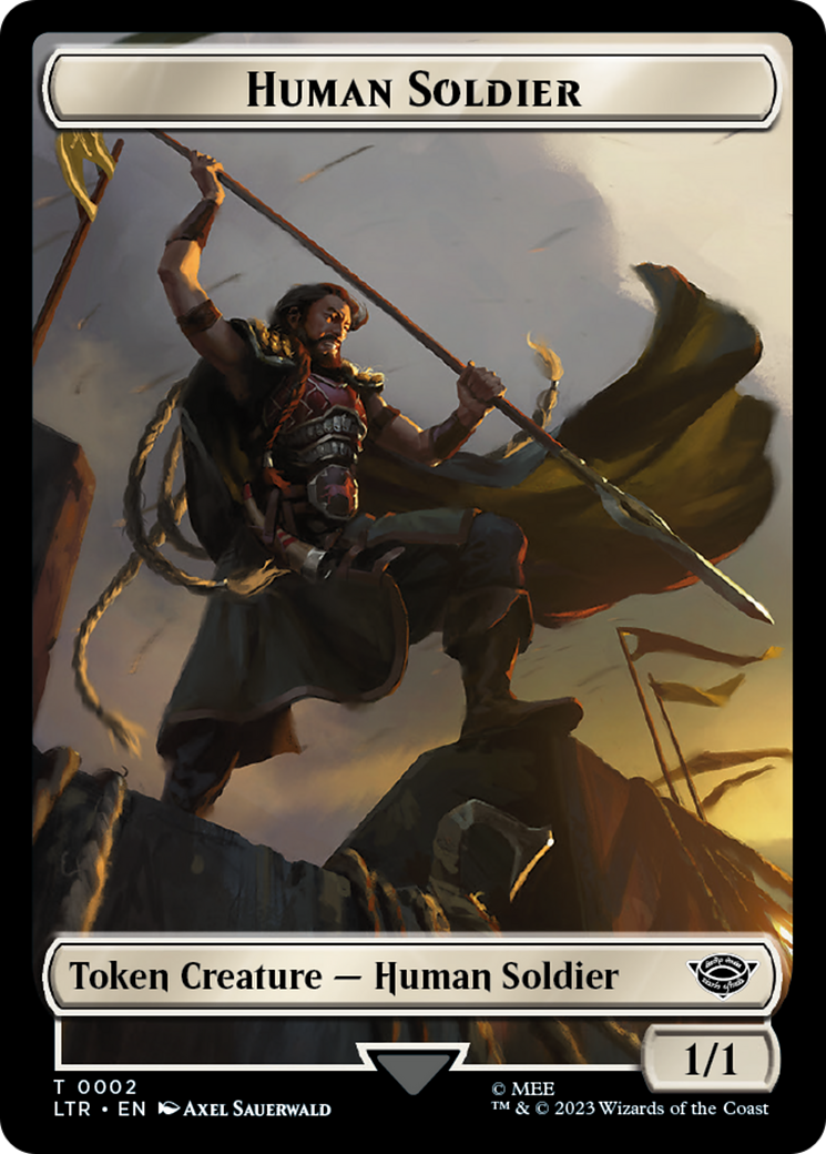 Food (10) // Human Soldier (02) Double-Sided Token [The Lord of the Rings: Tales of Middle-Earth Tokens] | North of Exile Games