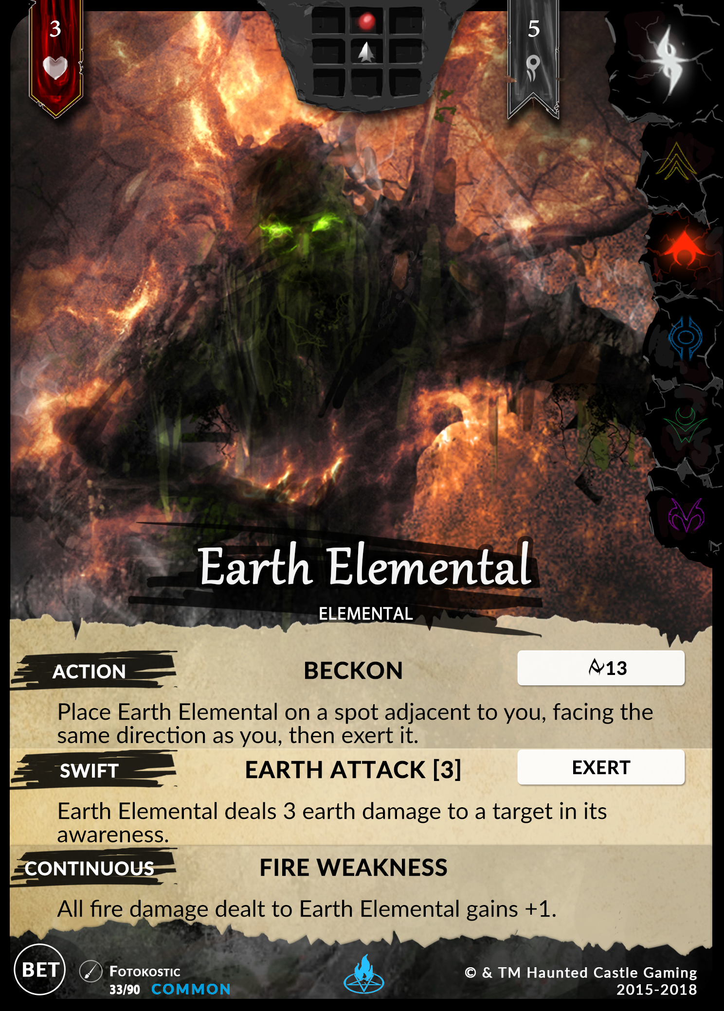 Earth Elemental (Beta, 33/90) | North of Exile Games