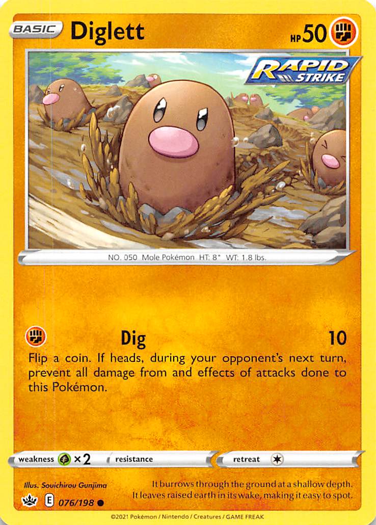Diglett (076/198) [Sword & Shield: Chilling Reign] | North of Exile Games