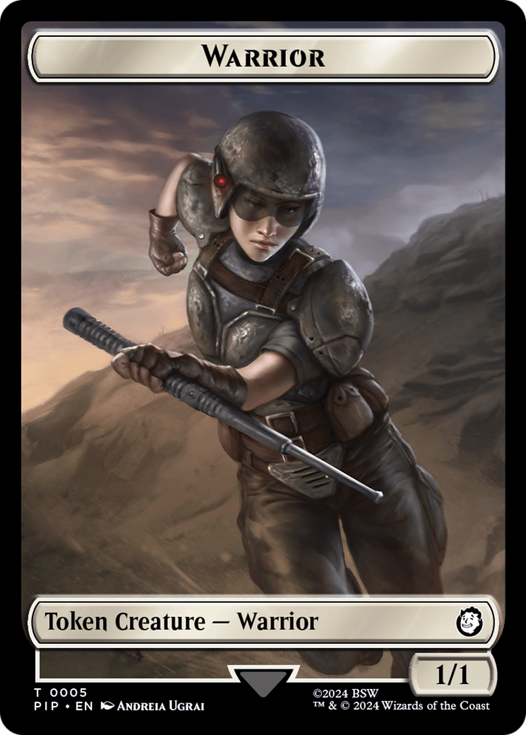 Soldier (0010) // Warrior Double-Sided Token [Fallout Tokens] | North of Exile Games
