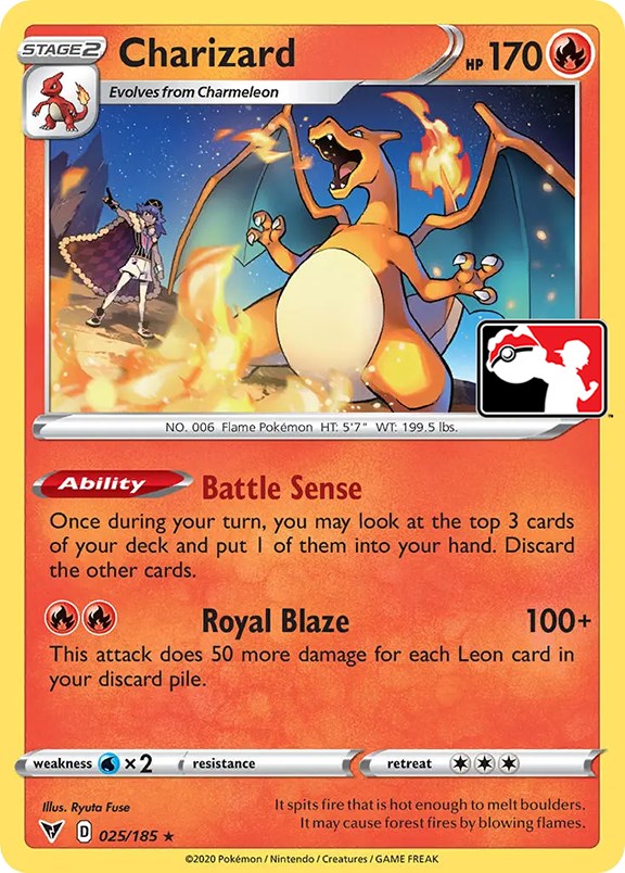 Charizard (025/185) [Prize Pack Series One] | North of Exile Games