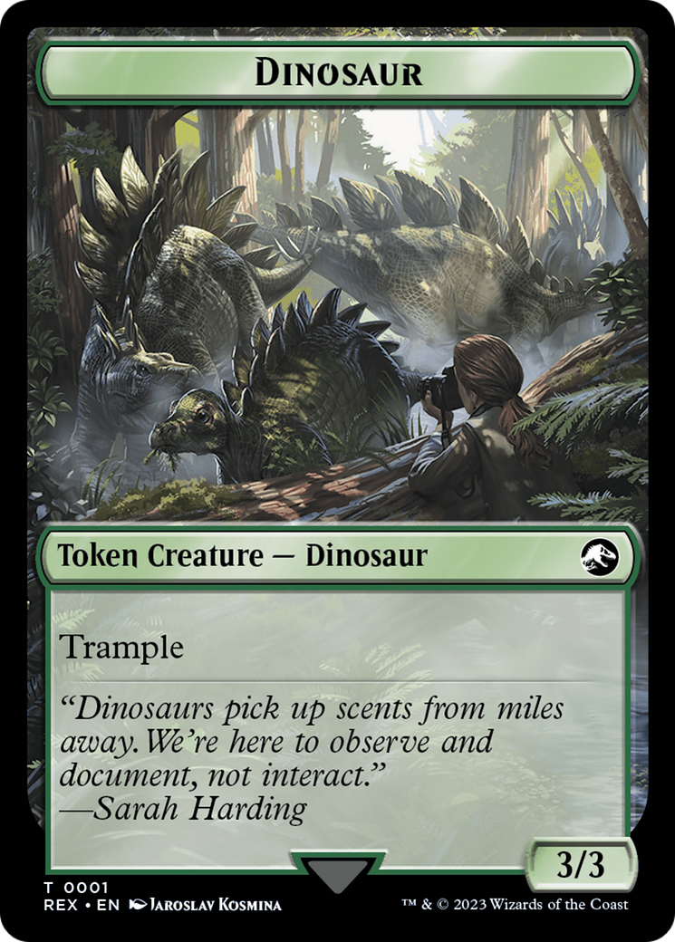 Gnome // Dinosaur (0001) Double-Sided Token [The Lost Caverns of Ixalan Tokens] | North of Exile Games