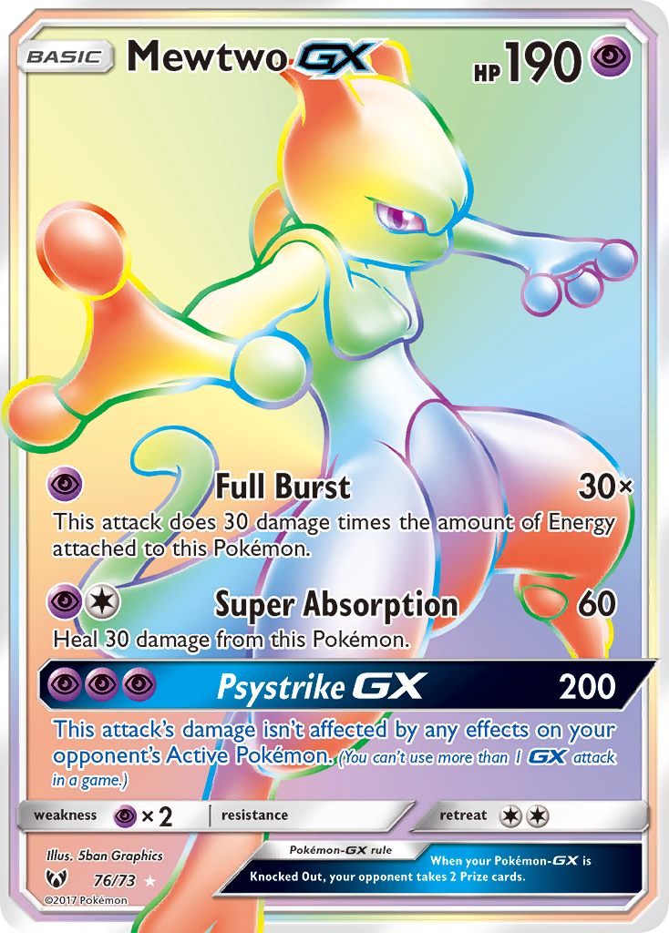 Mewtwo GX (76/73) [Sun & Moon: Shining Legends] | North of Exile Games