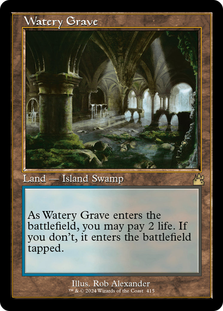 Watery Grave (Retro) [Ravnica Remastered] | North of Exile Games