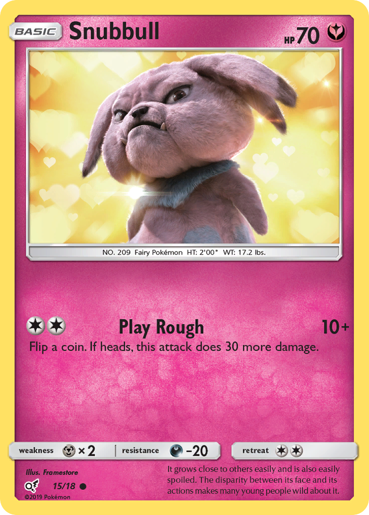 Snubbull (15/18) [Sun & Moon: Detective Pikachu] | North of Exile Games