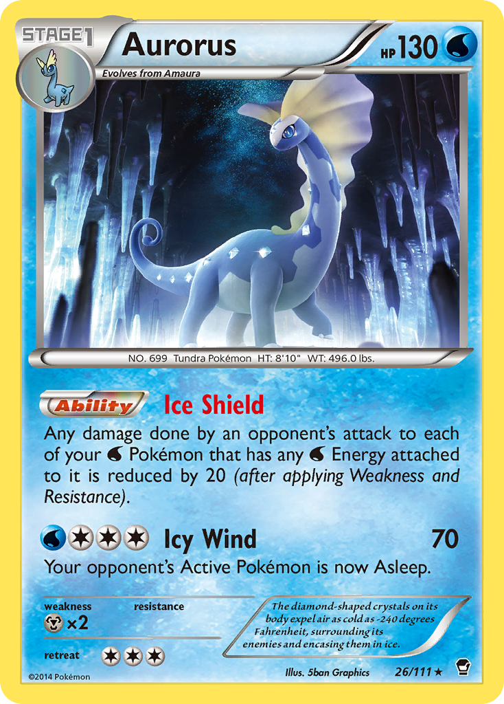 Aurorus (26/111) [XY: Furious Fists] | North of Exile Games