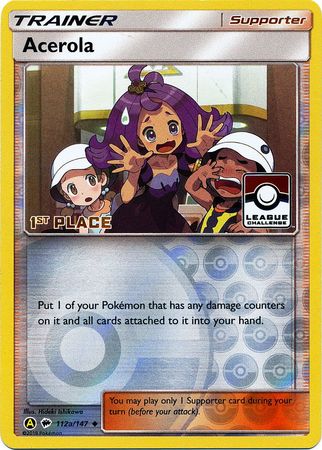 Acerola (112a/147) (League Promo 1st Place) [Sun & Moon: Burning Shadows] | North of Exile Games