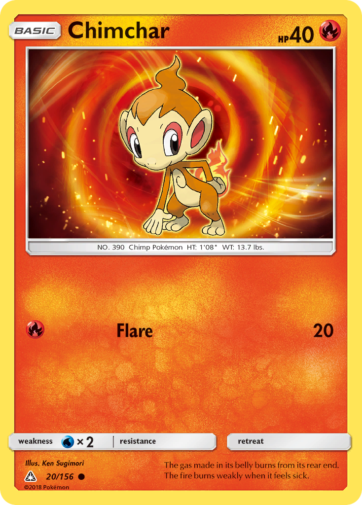 Chimchar (20/156) [Sun & Moon: Ultra Prism] | North of Exile Games