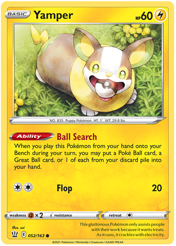 Yamper (052/163) [Sword & Shield: Battle Styles] | North of Exile Games