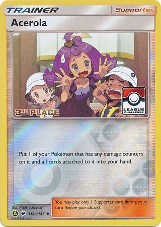 Acerola (112a/147) (League Promo 3rd Place) [Sun & Moon: Burning Shadows] | North of Exile Games