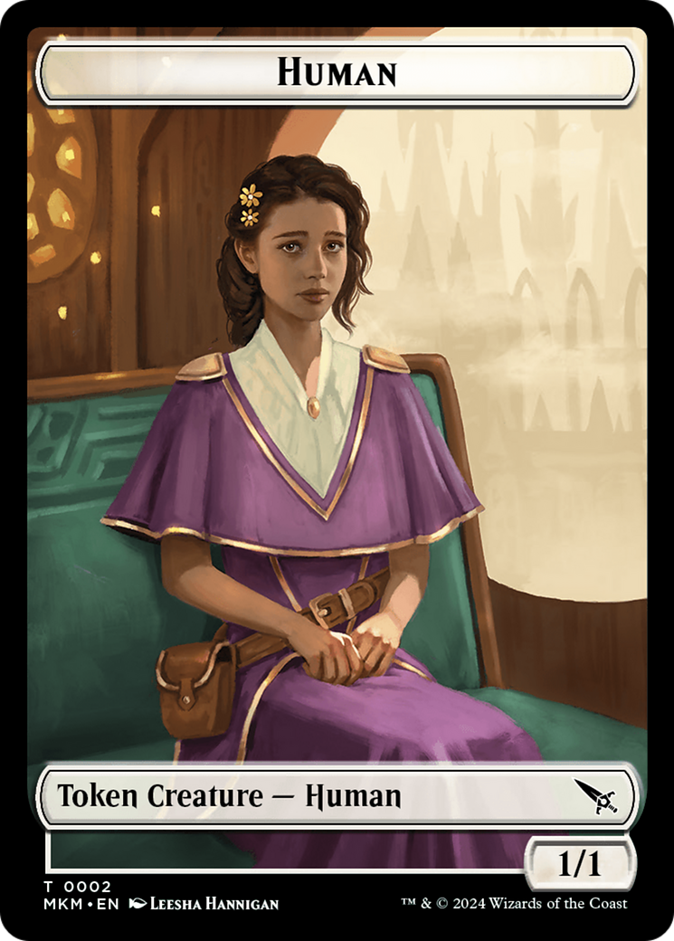 Human // Ogre Double-Sided Token [Murders at Karlov Manor Commander Tokens] | North of Exile Games