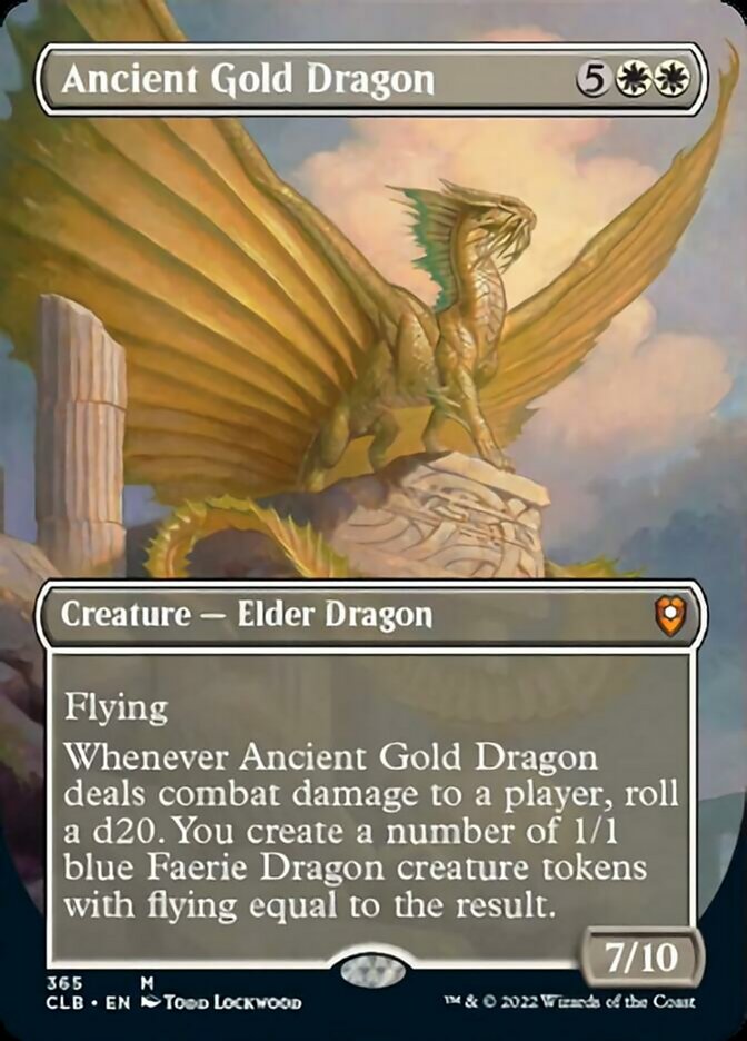Ancient Gold Dragon (Borderless Alternate Art) [Commander Legends: Battle for Baldur's Gate] | North of Exile Games