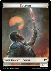 Soldier // Elephant Double-Sided Token [Commander Masters Tokens] | North of Exile Games