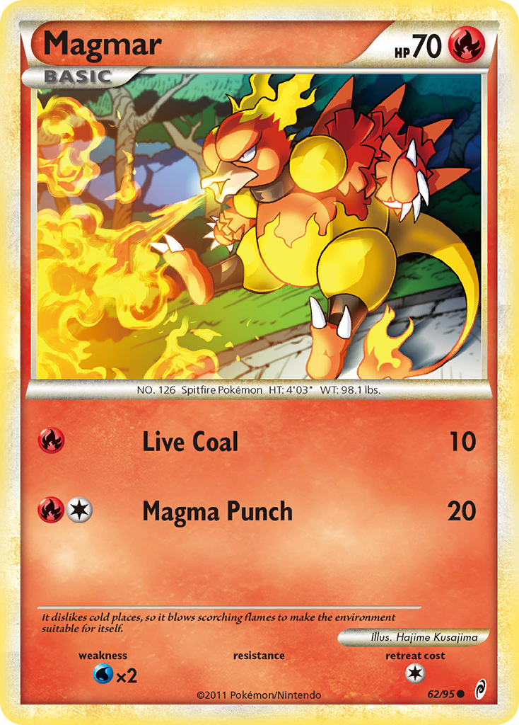 Magmar (62/95) [HeartGold & SoulSilver: Call of Legends] | North of Exile Games