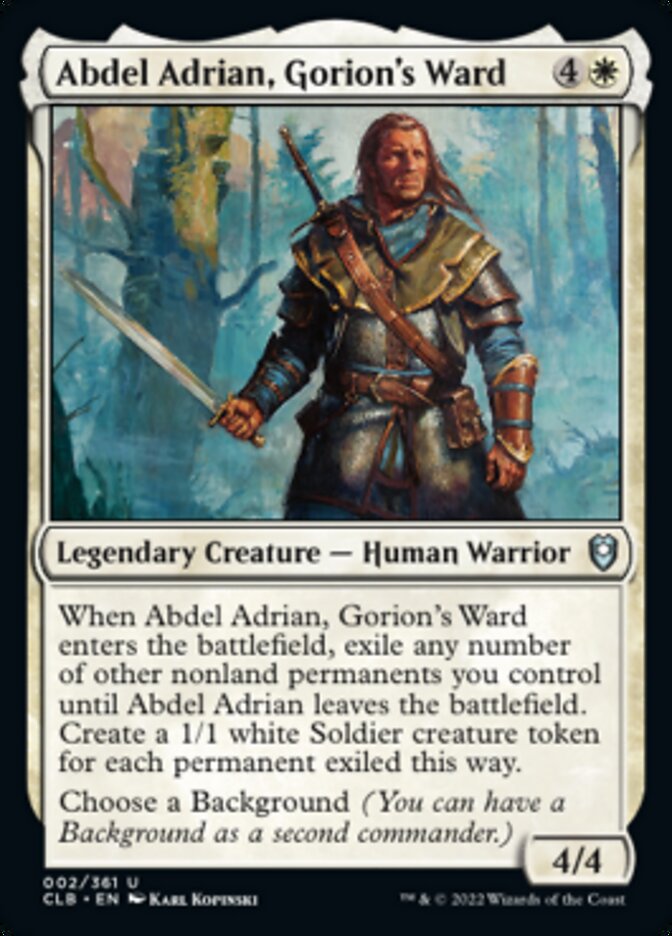 Abdel Adrian, Gorion's Ward [Commander Legends: Battle for Baldur's Gate] | North of Exile Games