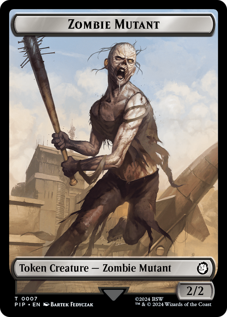 Treasure (0019) // Zombie Mutant Double-Sided Token [Fallout Tokens] | North of Exile Games