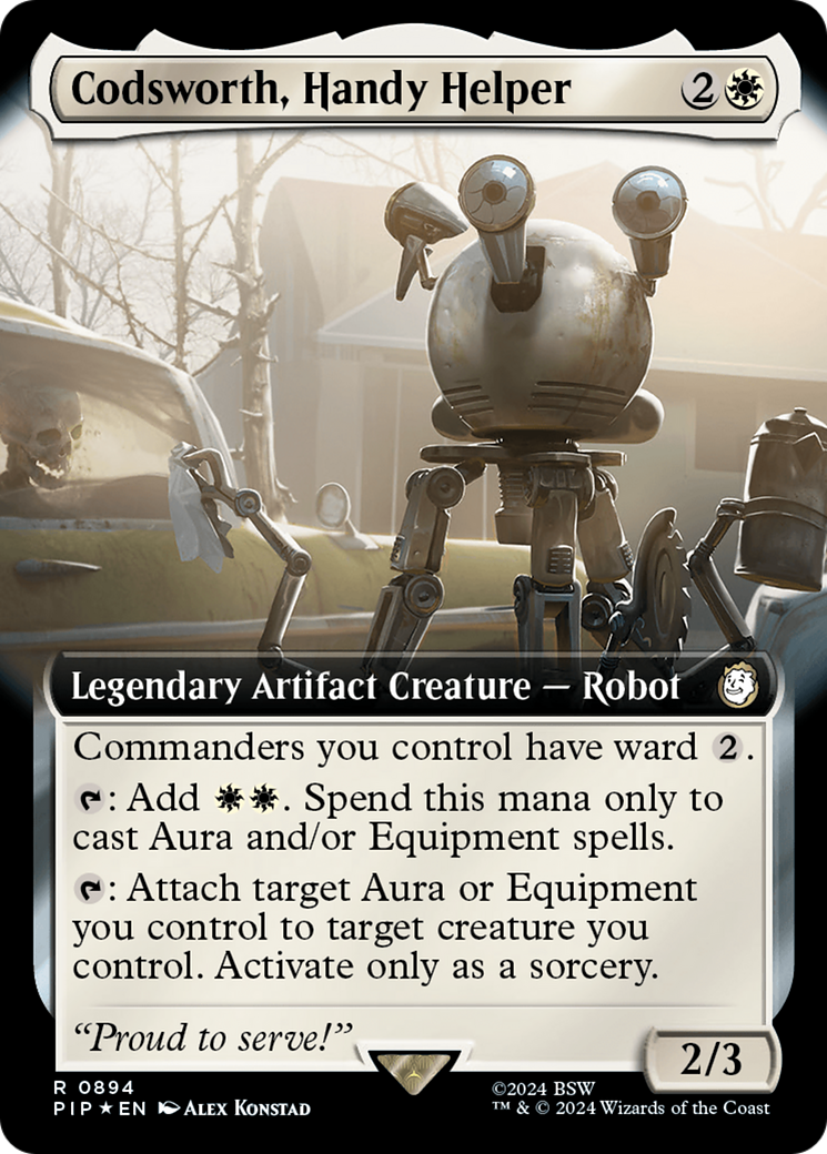 Codsworth, Handy Helper (Extended Art) (Surge Foil) [Fallout] | North of Exile Games