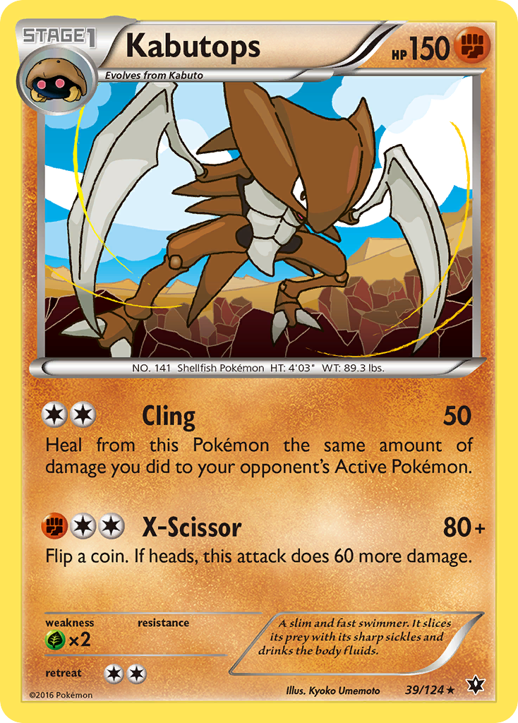 Kabutops (39/124) [XY: Fates Collide] | North of Exile Games