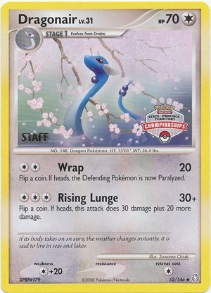 Dragonair (52/146) (State Province Territory Championship Staff) [Diamond & Pearl: Legends Awakened] | North of Exile Games
