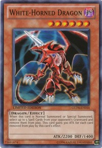 White-Horned Dragon [GLD4-EN014] Common | North of Exile Games