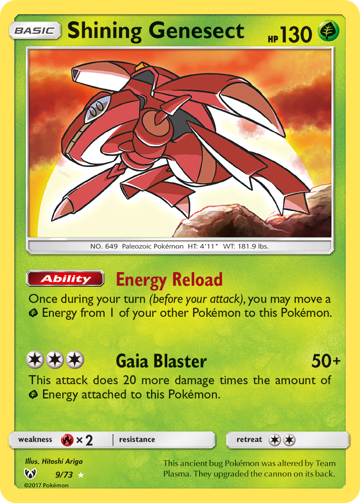 Shining Genesect (9/73) [Sun & Moon: Shining Legends] | North of Exile Games