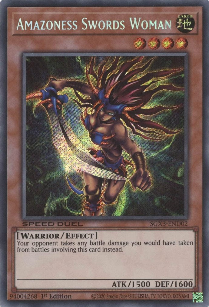 Amazoness Swords Woman [SGX3-END02] Secret Rare | North of Exile Games