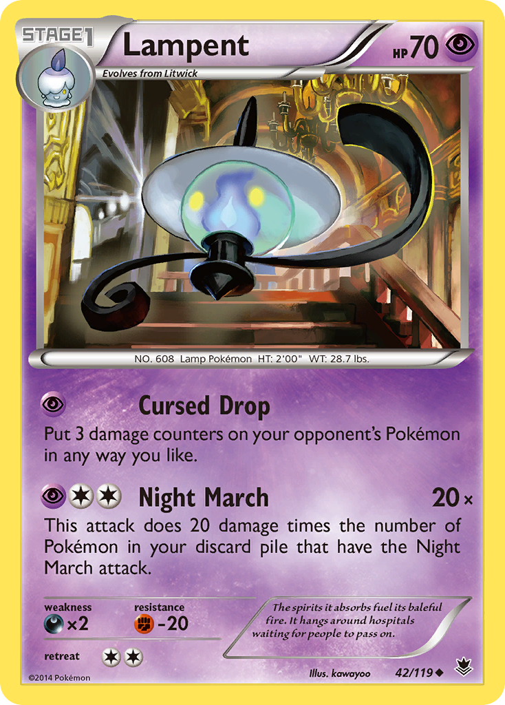 Lampent (42/119) [XY: Phantom Forces] | North of Exile Games