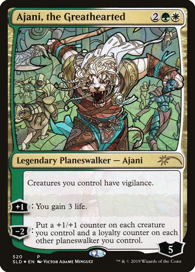 Ajani, the Greathearted (Stained Glass) [Secret Lair Drop Promos] | North of Exile Games