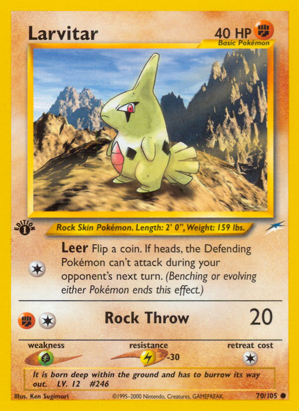 Larvitar (70/105) [Neo Destiny 1st Edition] | North of Exile Games