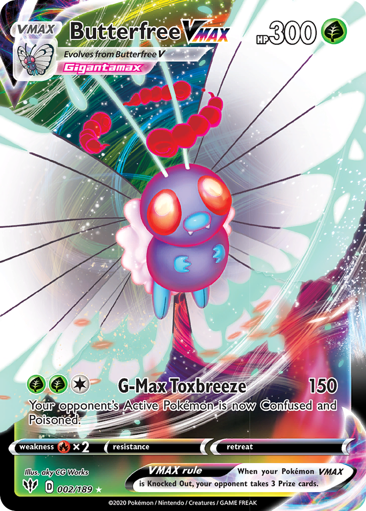 Butterfree VMAX (002/189) [Sword & Shield: Darkness Ablaze] | North of Exile Games