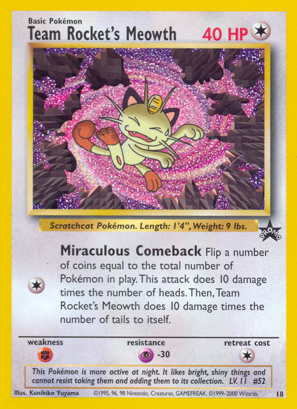 Team Rocket's Meowth (18) [Wizards of the Coast: Black Star Promos] | North of Exile Games
