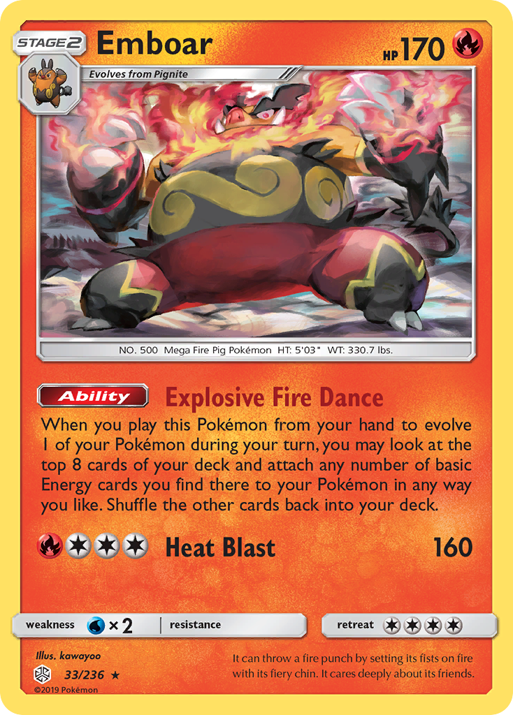 Emboar (33/236) [Sun & Moon: Cosmic Eclipse] | North of Exile Games