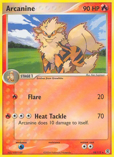 Arcanine (18/112) [EX: FireRed & LeafGreen] | North of Exile Games