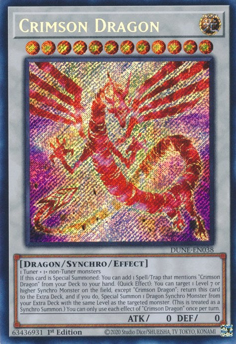 Crimson Dragon [DUNE-EN038] Secret Rare | North of Exile Games