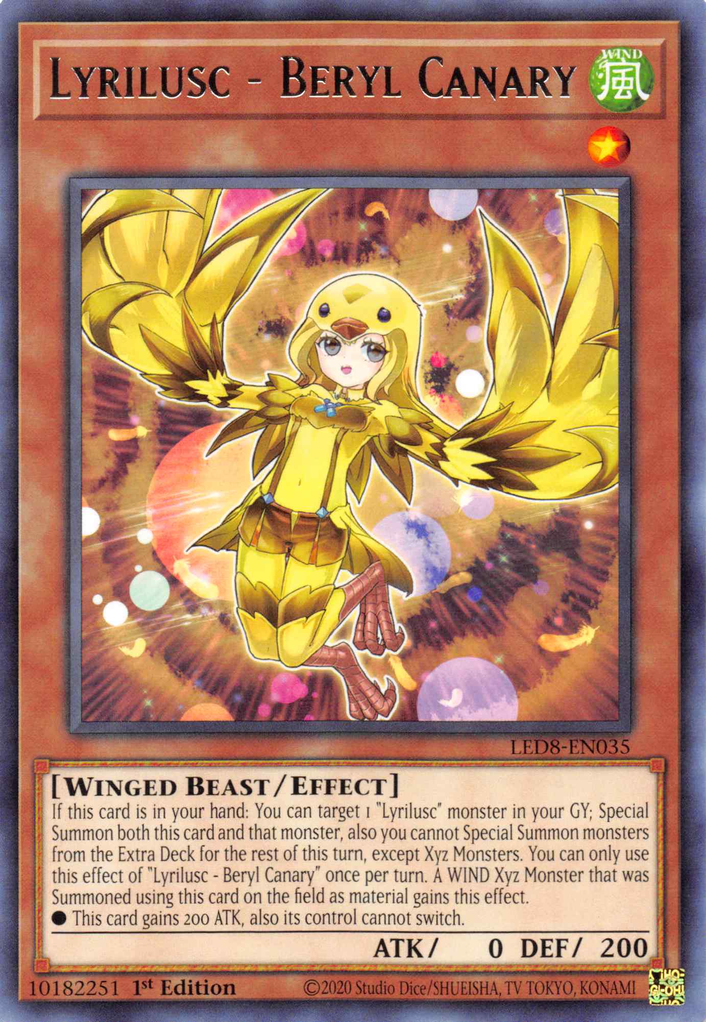 Lyrilusc - Beryl Canary [LED8-EN035] Rare | North of Exile Games