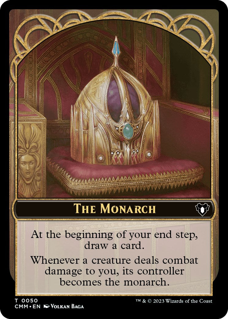 The Monarch // Elf Druid Double-Sided Token [Commander Masters Tokens] | North of Exile Games