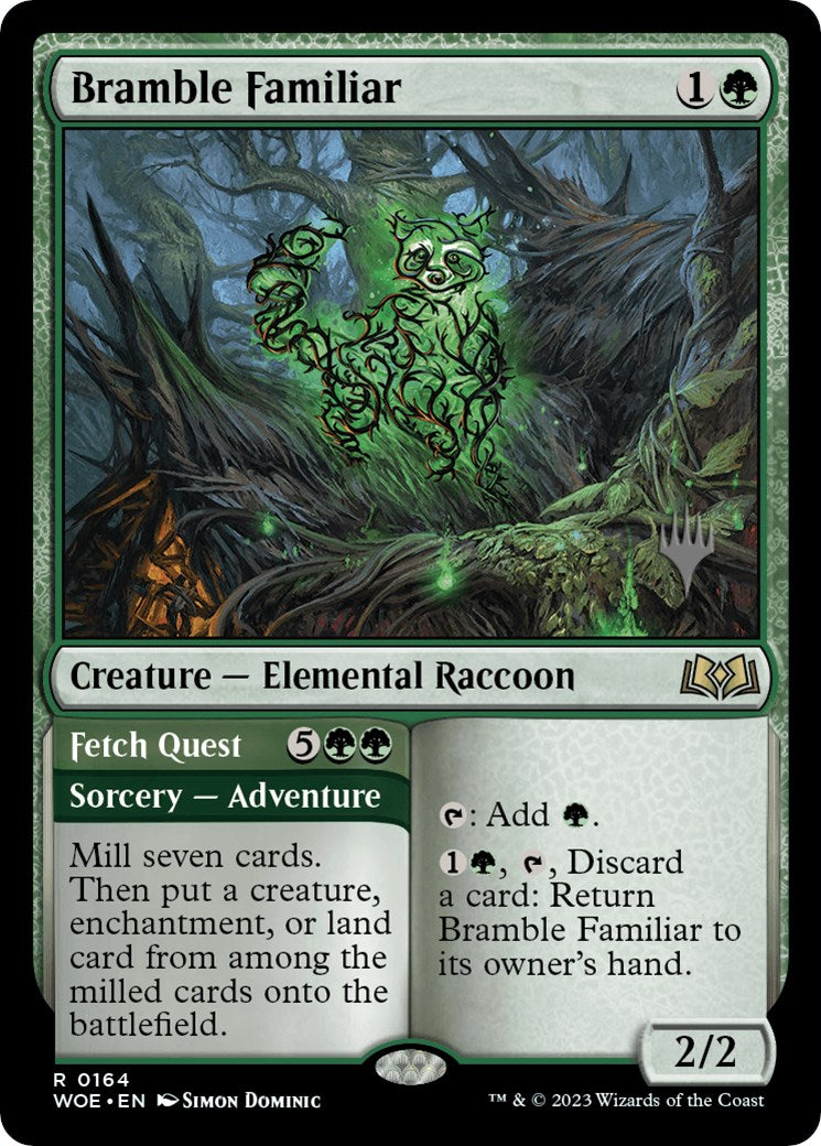 Bramble Familiar // Fetch Quest (Promo Pack) [Wilds of Eldraine Promos] | North of Exile Games