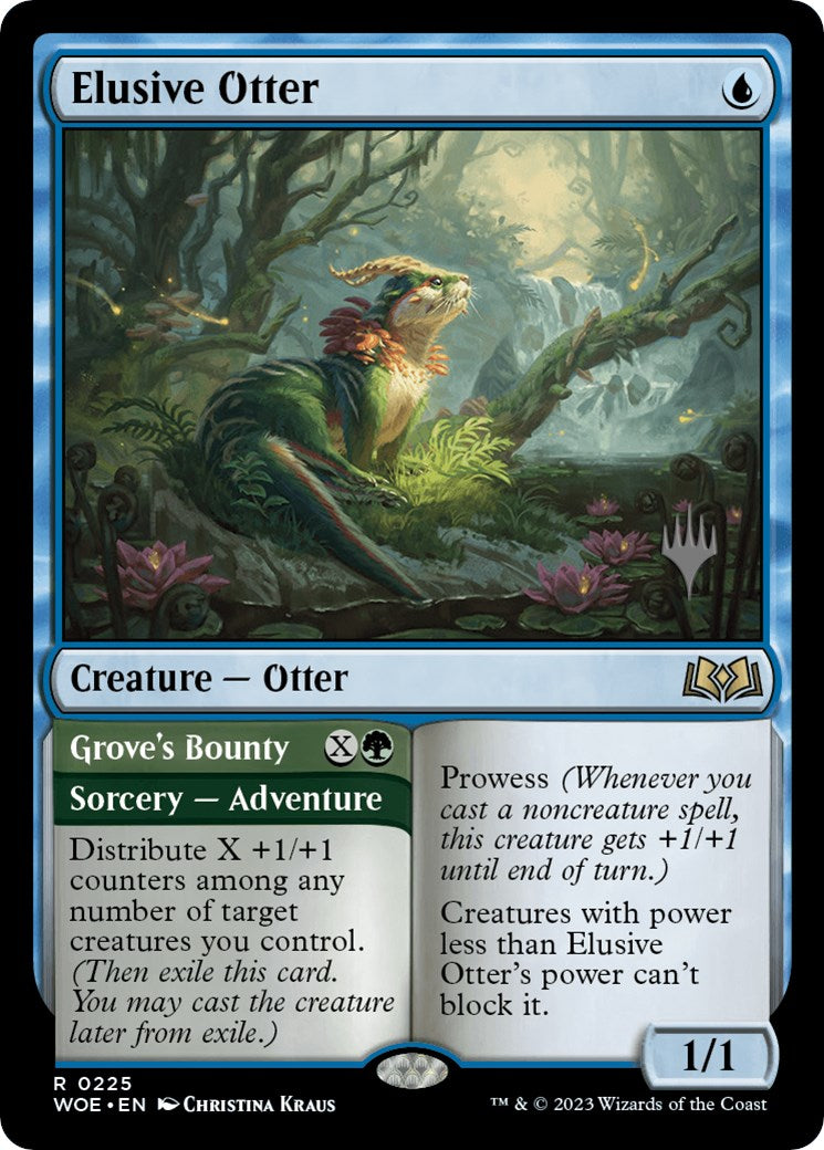 Elusive Otter // Grove's Bounty (Promo Pack) [Wilds of Eldraine Promos] | North of Exile Games