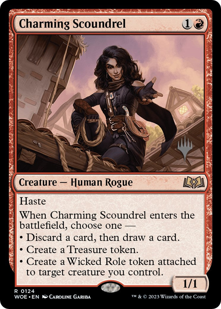 Charming Scoundrel (Promo Pack) [Wilds of Eldraine Promos] | North of Exile Games