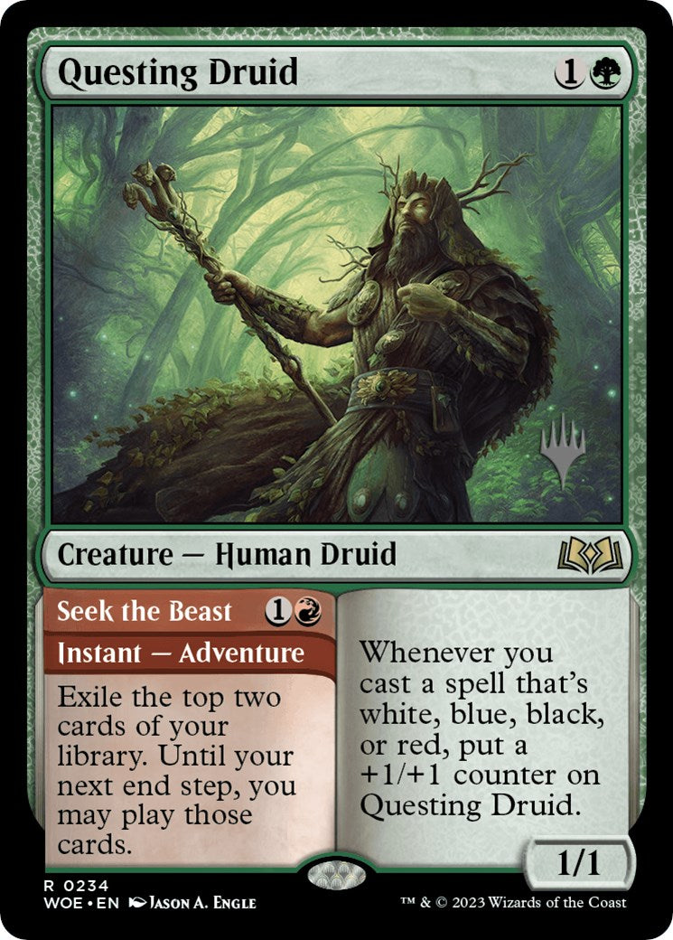 Questing Druid (Promo Pack) [Wilds of Eldraine Promos] | North of Exile Games