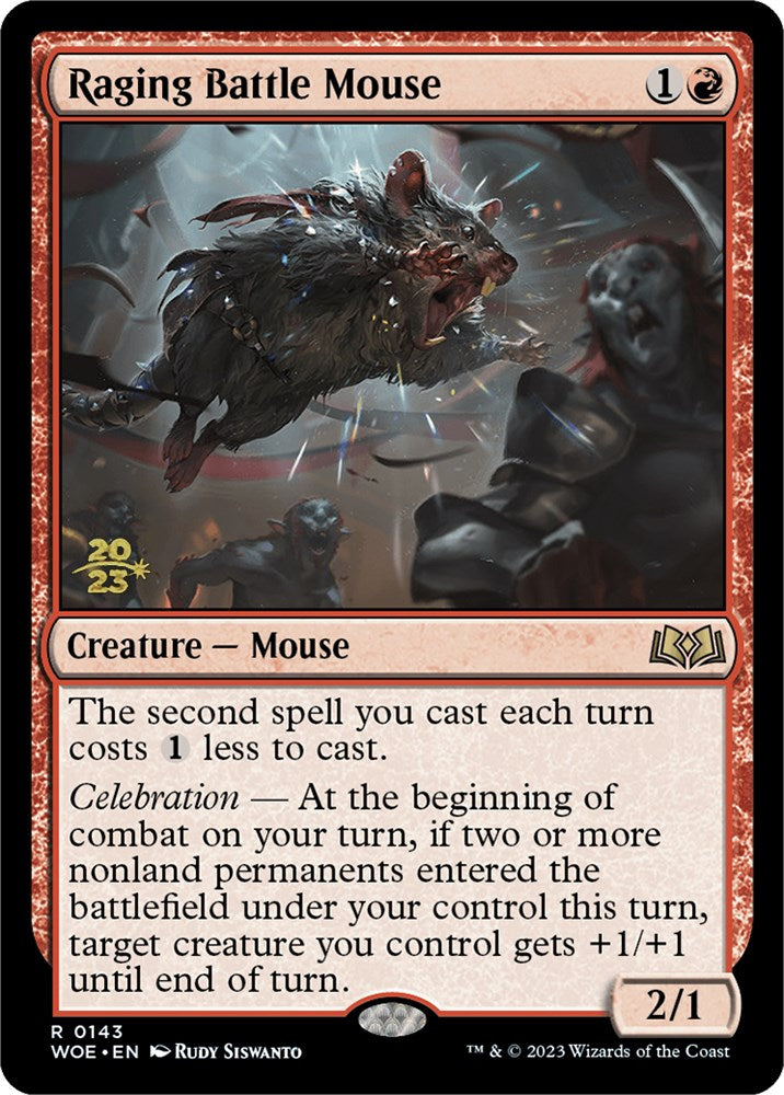 Raging Battle Mouse [Wilds of Eldraine Prerelease Promos] | North of Exile Games