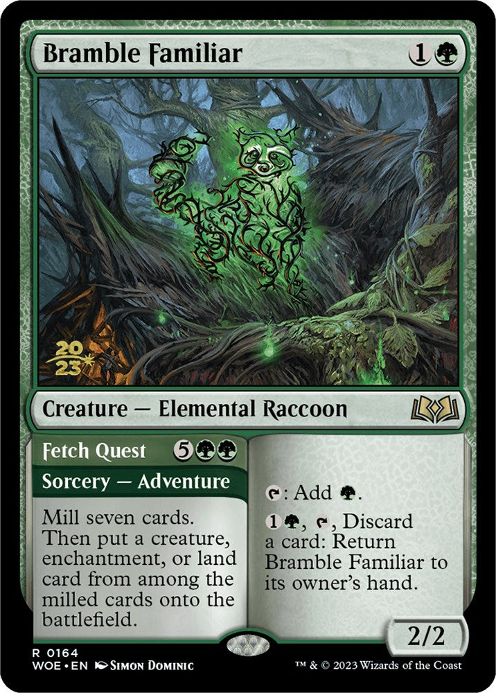 Bramble Familiar // Fetch Quest [Wilds of Eldraine Prerelease Promos] | North of Exile Games